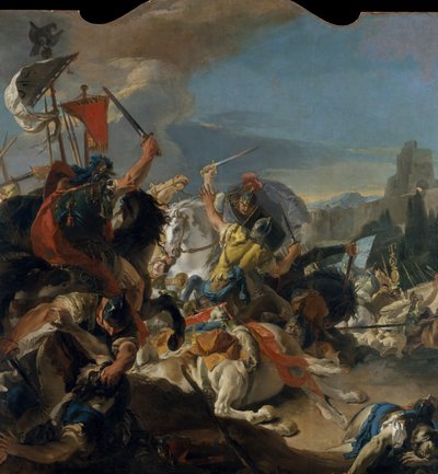 ヴェルチェッラの戦い、1725-29年。 作： Giovanni Battista Tiepolo