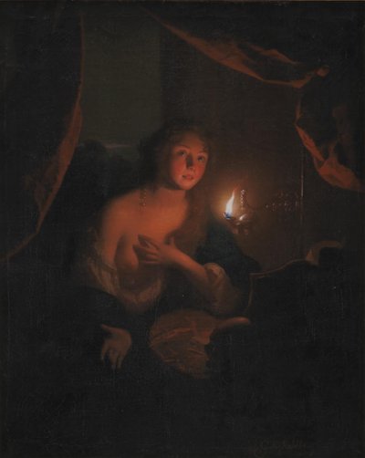 悔い改める聖マグダラのマリア 作： Godfried Schalcken