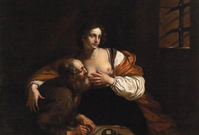 ローマの慈善団体。 作： Guercino