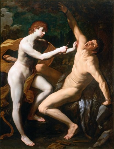 アポロとマルシュアス、カリフォルニア州。 作： Guido Reni