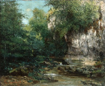 渓流の岸辺 1873年 作： Gustave Courbet