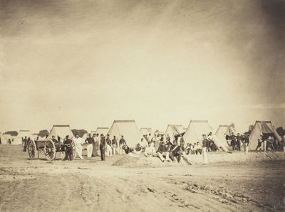 砲兵野営地、カンプ・ド・シャロン、1857年。 作： Gustave Le Gray