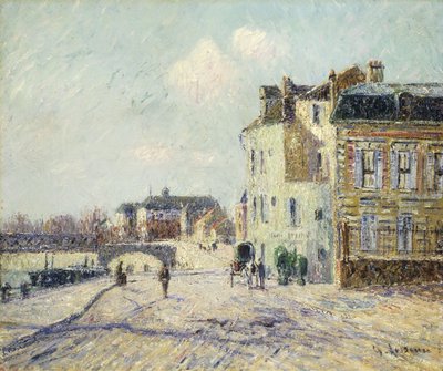 ポイントアワーズでのオワーズの岸壁、1908 作： Gustave Loiseau