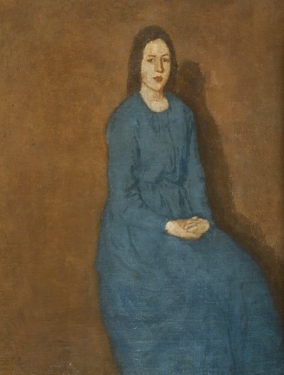 青の若い女性、1914年頃 作： Gwen John