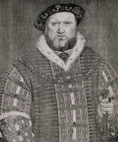 ヘンリー8世（1491-1547） 作： Hans Holbein der Jüngere