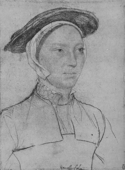 女性：不明、c1532-1543 1945 作： Hans Holbein der Jüngere