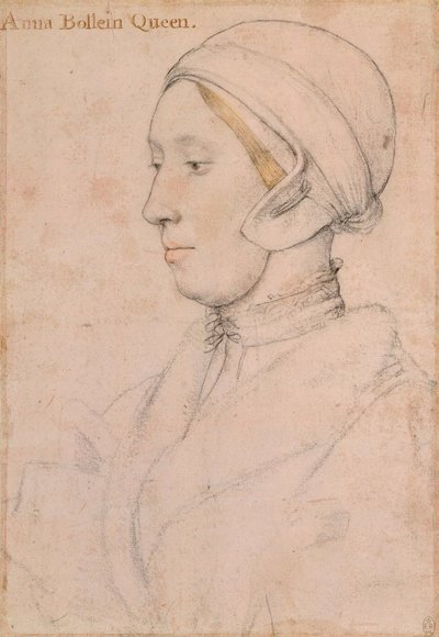 不明なレディ・アン・ブーリン、1536 作： Hans Holbein der Jüngere