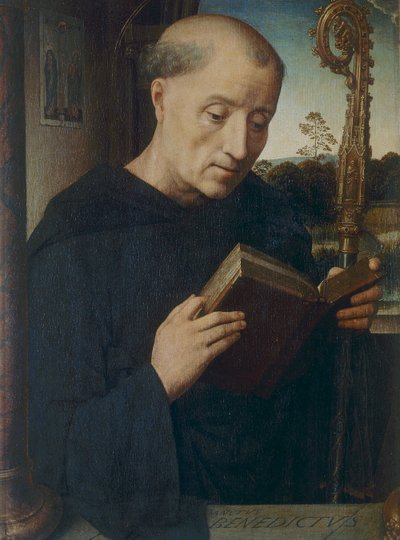 セントベネディクト、1487 作： Hans Memling