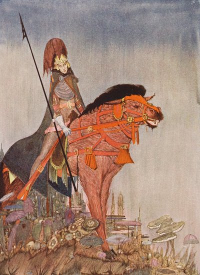 エドガー・アラン・ポー：メッツェンガーシュタイン（カラーリトグラフ） 作： Harry Clarke