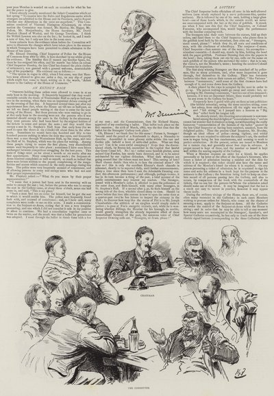 議会での生活、家の中の見知らぬ人 作： Harry Furniss