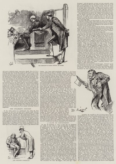 議会での生活、家で見知らぬ人 作： Harry Furniss