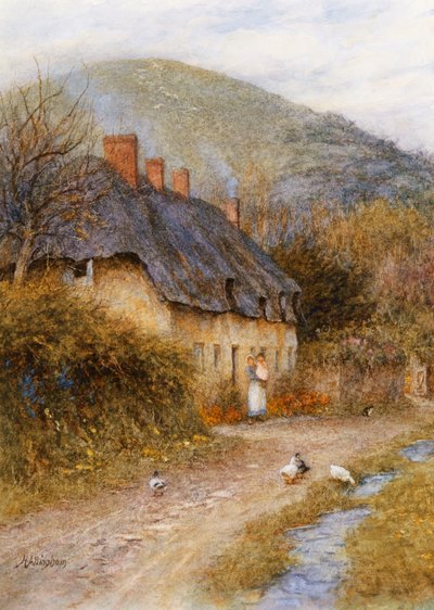 ドーセット、ブリッドポート近くのシモンズベリーで 作： Helen Allingham