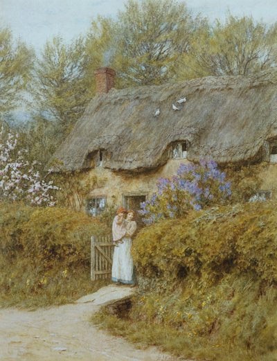 ワイト島、フレッシュウォーターの近く 作： Helen Allingham