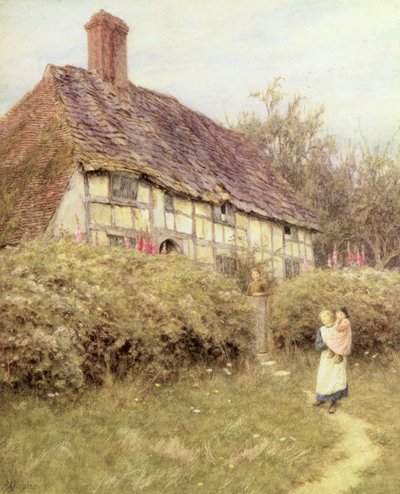 司祭の家、ウエストホースリー 作： Helen Allingham