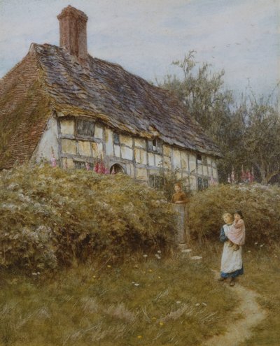 司祭の家、ウエストホースリー 作： Helen Allingham