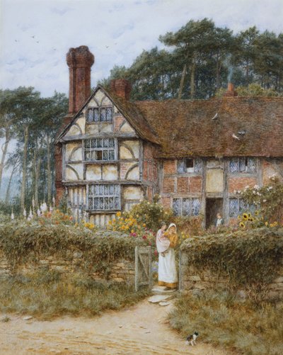 Unstead Farm、Godalming 作： Helen Allingham