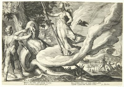 カドモスがドラゴンの歯を傷つける 作： Hendrick Goltzius