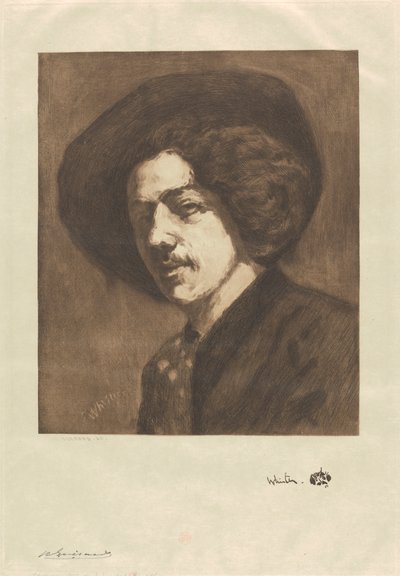 Retrato de Whistler 作： Henri Charles Guérard