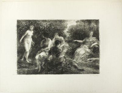 入浴女・三枚目大皿 作： Ignace Henri Jean Fantin Latour