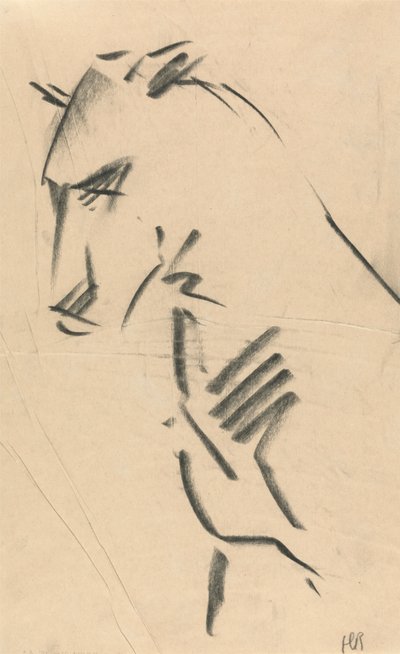 雌ライオンの 4 分の 3 のビュー 作： Henri Gaudier Brzeska