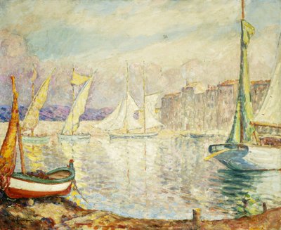 サントロペ港、1906 作： Henri Lebasque