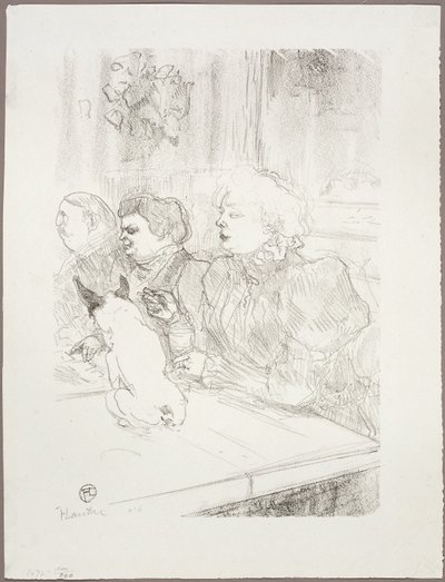 La Sourisにて、マダム・パルミール 作： Henri de Toulouse Lautrec