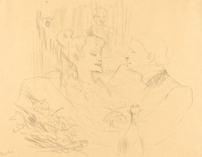 ロンドンでの夕食 作： Henri de Toulouse Lautrec