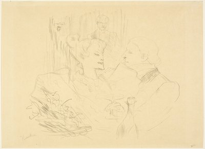 ロンドンでの夕食 作： Henri de Toulouse Lautrec