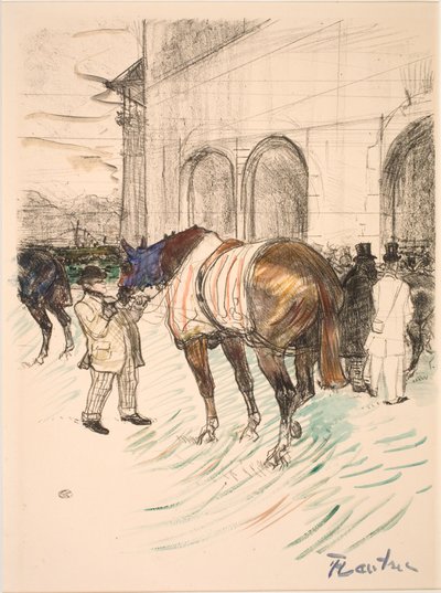 競馬場 作： Henri de Toulouse Lautrec