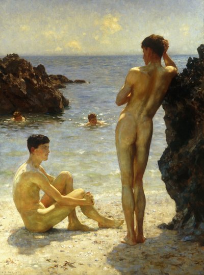 太陽の恋人、1923 作： Henry Scott Tuke