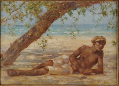 ジャマイカの木の下のサミュエル 作： Henry Scott Tuke