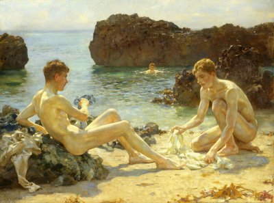 日光浴、1927 作： Henry Scott Tuke