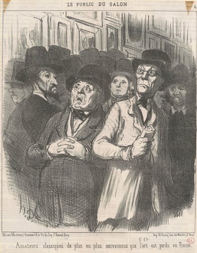 納得のクラシック愛好家 作： Honoré Daumier