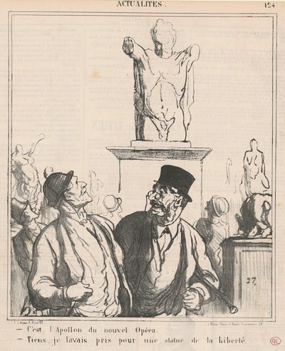 新しいオペラのアポロです 作： Honoré Daumier