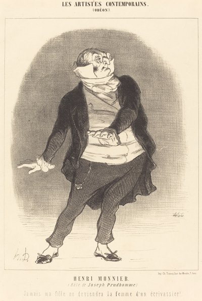 アンリ・モニエ（ジョセフ・プルドーム役） 作： Honoré Daumier