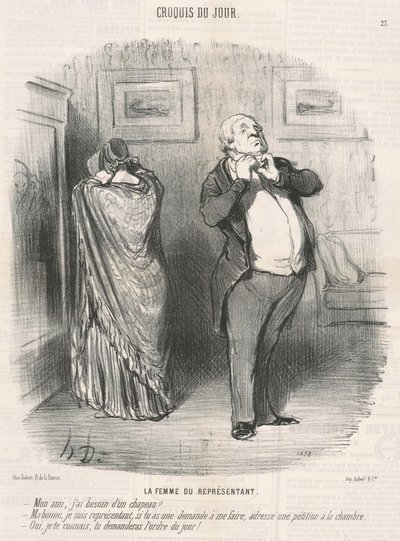 代表の妻 作： Honoré Daumier