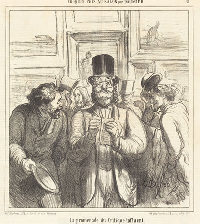 影響力のある批評家の散歩 作： Honoré Daumier