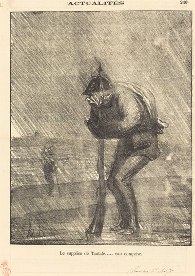 タンタルの拷問・・・水入り 作： Honoré Daumier