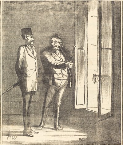 先生はここで大丈夫です... 作： Honoré Daumier