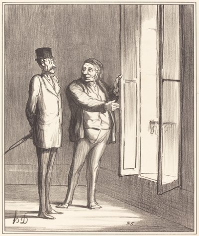 先生はここで大丈夫です... 作： Honoré Daumier