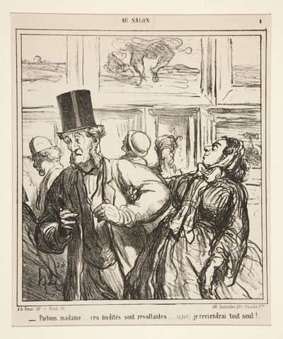 行きましょう、マダム..これらのヌードは反抗的です 作： Honoré Daumier