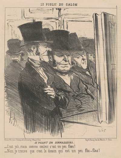 目利きのふりをする 作： Honoré Daumier