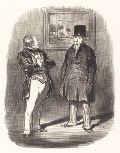 待って...あなたを認識していませんでした... 作： Honoré Daumier