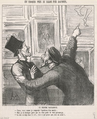 気まぐれな画家 作： Honoré Daumier