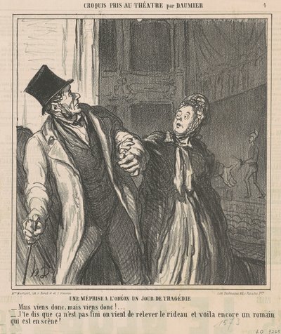 オデオンでの勘違い… 作： Honoré Daumier