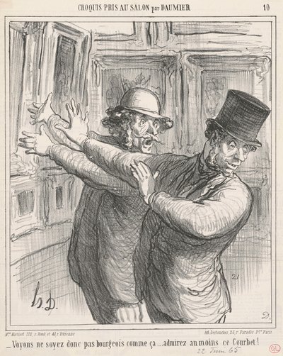 見てみましょう...少なくともこのクールベを賞賛してください！ ... 作： Honoré Daumier