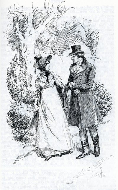 "Emma et Mr Knightley" (イラスト) 作： Hugh Thomson