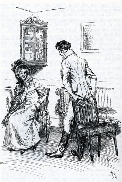 "Emma et Mr Knightley" (イラスト) 作： Hugh Thomson