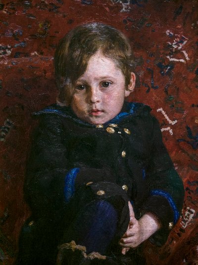 レーピンの幼少期（部分） 作： Ilya Efimovich Repin