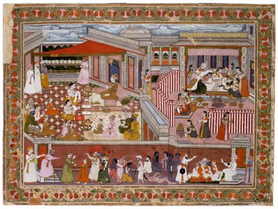 宮殿での誕生、1760年〜1770年 作： Indian Art